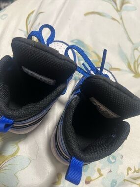 Kids Blue and Black High-Top Sneakers for Active Play